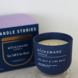 Sea Salt & Lime Basil Soy Wax Candle with Essential Oils · Hand-Poured · 300g