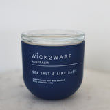 Sea Salt & Lime Basil Soy Wax Candle with Essential Oils · Hand-Poured · 300g